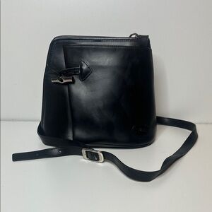 Vintage Longchamp Roseau leather cross body bag